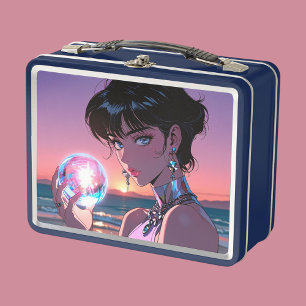 Metalen lunchbox/cosmetica doos