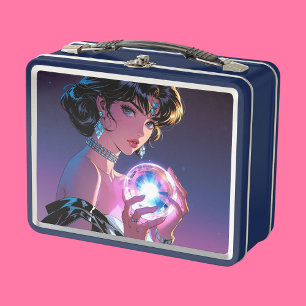 Metalen lunchbox/cosmetica doos