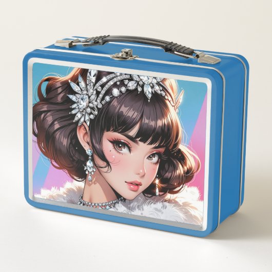 Metalen lunchbox/cosmeticadoos (Voorkant)