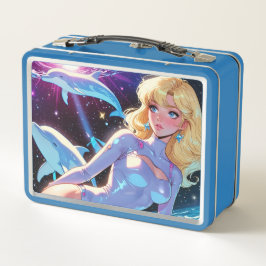 Metalen lunchbox/cosmeticadoos
