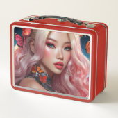 Metalen lunchbox/cosmeticadoos (Achterkant)
