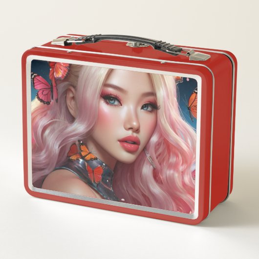 Metalen lunchbox/cosmeticadoos (Achterkant)
