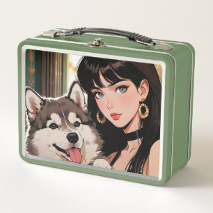 Metalen lunchbox/cosmeticadoos