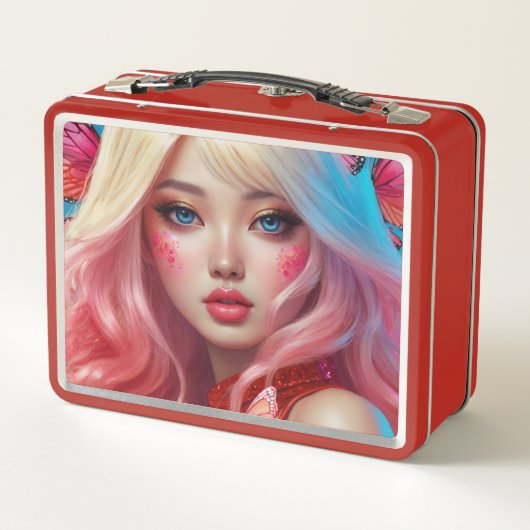 Metalen lunchbox/cosmeticadoos (Achterkant)