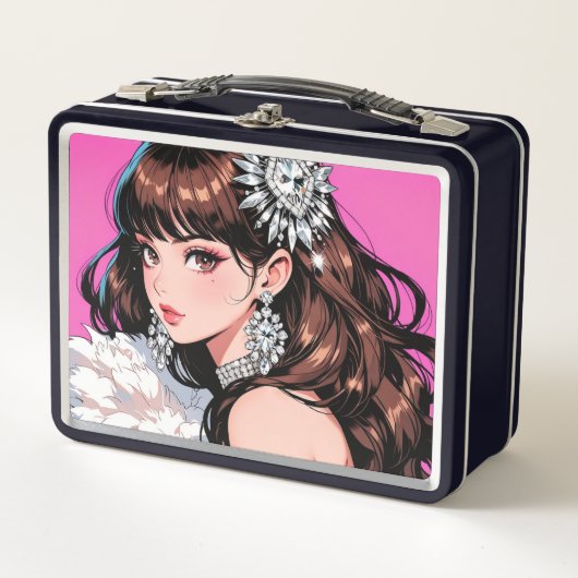 Metalen lunchbox/cosmeticadoos (Voorkant)