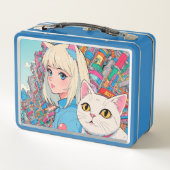 Metalen lunchbox/cosmetische doos (Achterkant)