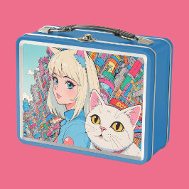 Metalen lunchbox/cosmetische doos