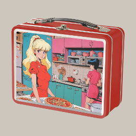 Metalen lunchbox/cosmetische doos