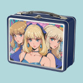 Metalen lunchbox/cosmetische doos