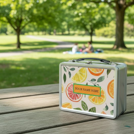 Metalen lunchbox in vintage stijl