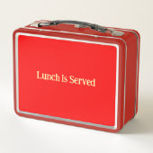 Metalen Lunchbox Lunch Is Served (Achterkant)