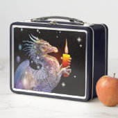 Metalen Lunchbox met draken en kaarsen (In situ)