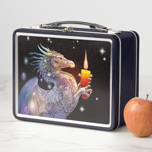 Metalen Lunchbox met draken en kaarsen (In situ)