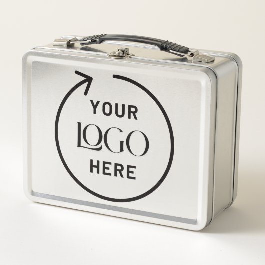 Metalen lunchbox met eigen logo (Voorkant)