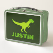 Metalen lunchbox met kinderprint van dinosauriërs (Voorkant)