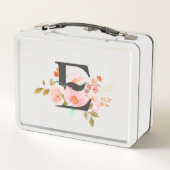 Metalen lunchbox met letter E (Achterkant)