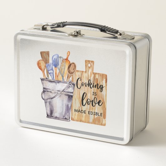 Metalen lunchbox met logo op maat (Voorkant)