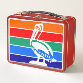 Metalen lunchbox met vlag van Sint-Petersburg (Voorkant)