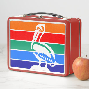 Metalen lunchbox met vlag van Sint-Petersburg