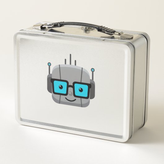 Metalen Lunchbox: Pak je Tech in met 844-AI-NERDS (Achterkant)