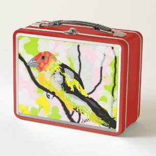 Metalen lunchbox :Tanagers Bird of Oregon