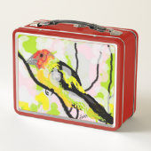 Metalen lunchbox :Tanagers Bird of Oregon (Achterkant)
