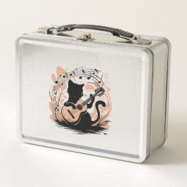 Metalen lunchbox - Zwarte kat