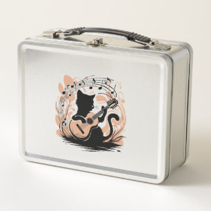 Metalen lunchbox - Zwarte kat