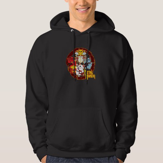 Metalen Maneki Hoodie (Voorkant)