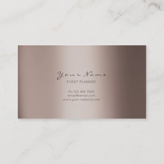 Metalen minimumafmetingen van gebeurtenisplanner visitekaartje (Achterkant)