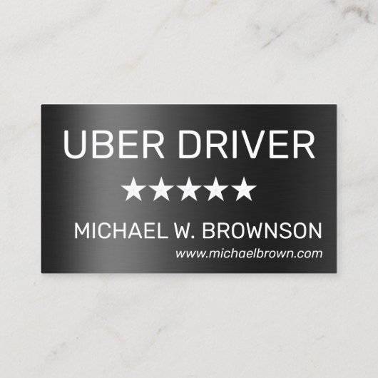 Metalen Moderne Minimaal Stuurprogramma Visitekaartje (Achterkant)