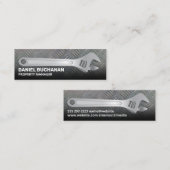 Metalen moersleutel | Staal Bord Mini Visitekaartje (Voorkant / Achterkant)