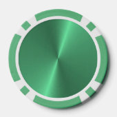 Metalen monogram groen glanzend poker chips (Achterkant)