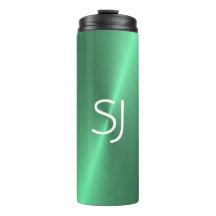 Metalen monogram groen glanzend