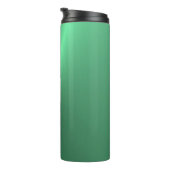 Metalen monogram groen glanzend thermosbeker (Geroteerd rechts)