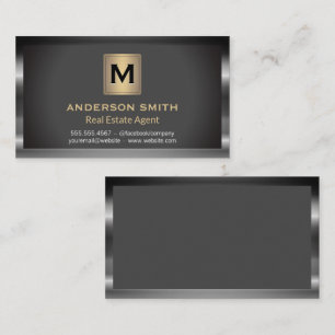 Metalen Monogram   Simple Classic Visitekaartje