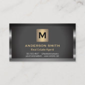 Metalen Monogram | Simple Classic Visitekaartje (Voorkant)