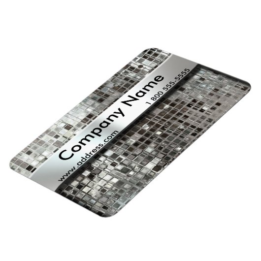 Metalen mozaïek en naamplaat flexibele magneet (Linkerzijde)