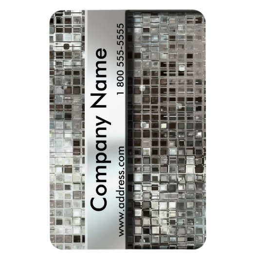 Metalen mozaïek en naamplaat flexibele magneet (Verticaal)