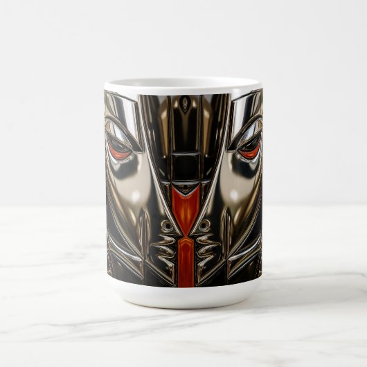Metalen Muse Brons en Rood Koffiemok (Center)
