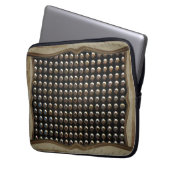 Metalen noppenpatroon laptop sleeve (Voorkant Links)