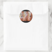 metalen ogen roest ronde sticker (Tas)