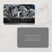 Metalen ontwerp motorfiets motor mechanische servi visitekaartje (Voorkant / Achterkant)