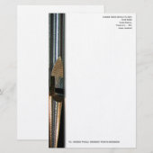 Metalen orgaanbuizen briefhoofd briefpapier (Voorkant / Achterkant)