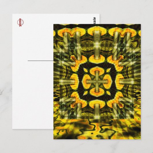 Metalen paddenstoelen: Meetkunde kunst: Briefkaart (Voorkant / Achterkant)