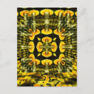 Metalen paddenstoelen: Meetkunde kunst: Briefkaart