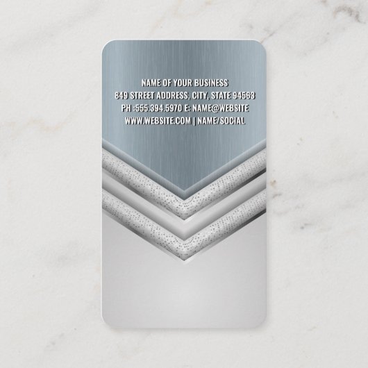 Metalen pijlen achtergrond visitekaartje (Achterkant)