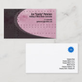 Metalen plaat klinknagels rood Visitekaartje (Voorkant / Achterkant)