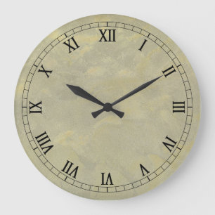 Metalen pleister faux finish wandklok Romeinse cij