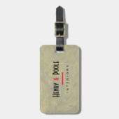 Metalen pleister interieurontwerper bagage label (Voorkant verticaal)